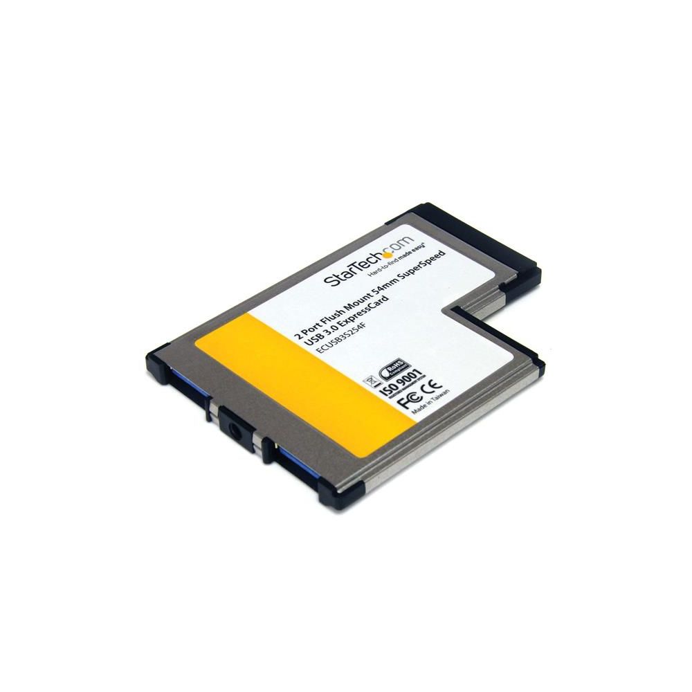 Startech - StarTech.com Carte adaptateur ExpressCard/54 vers 2 ports USB 3.0 avec support UASP - Lecteur carte mémoire