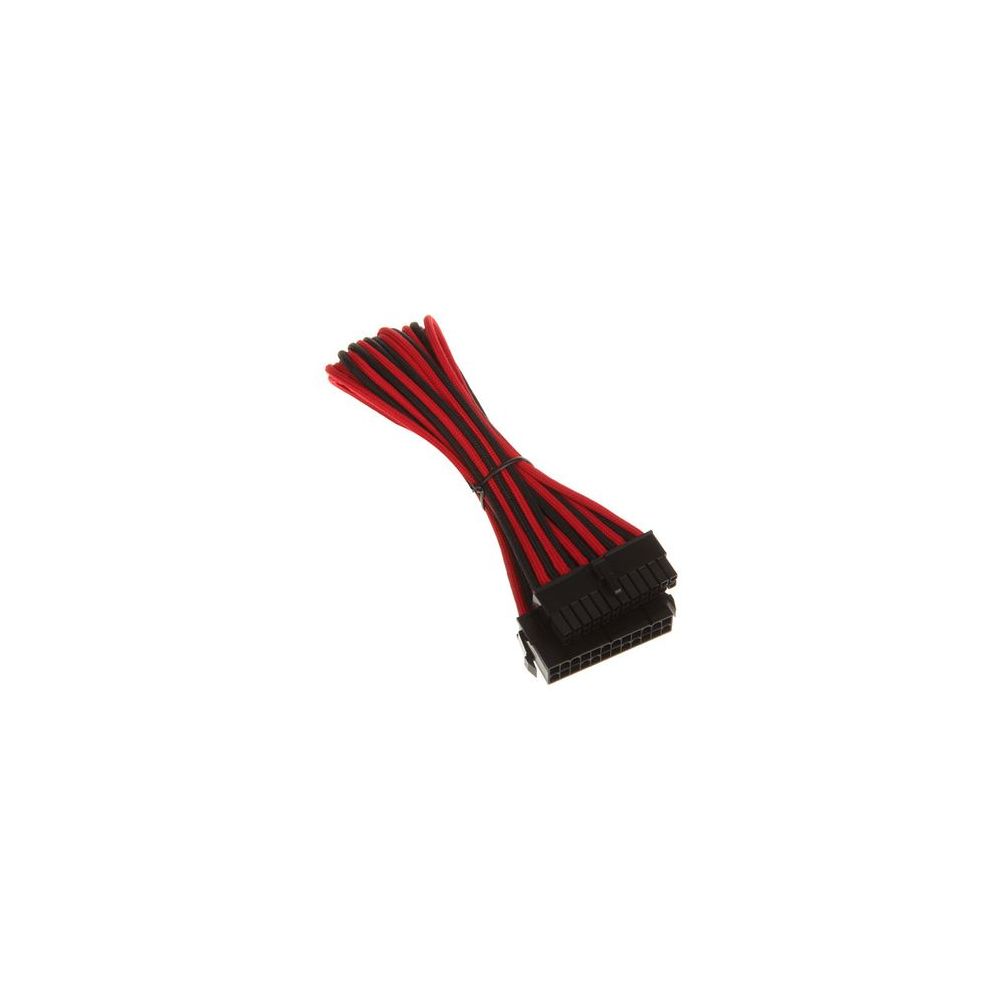 Bitfenix - Câble rallonge Alchemy 24-Pin ATX - 30 cm - gaines Noir&Rouge/Noir - Câble tuning PC