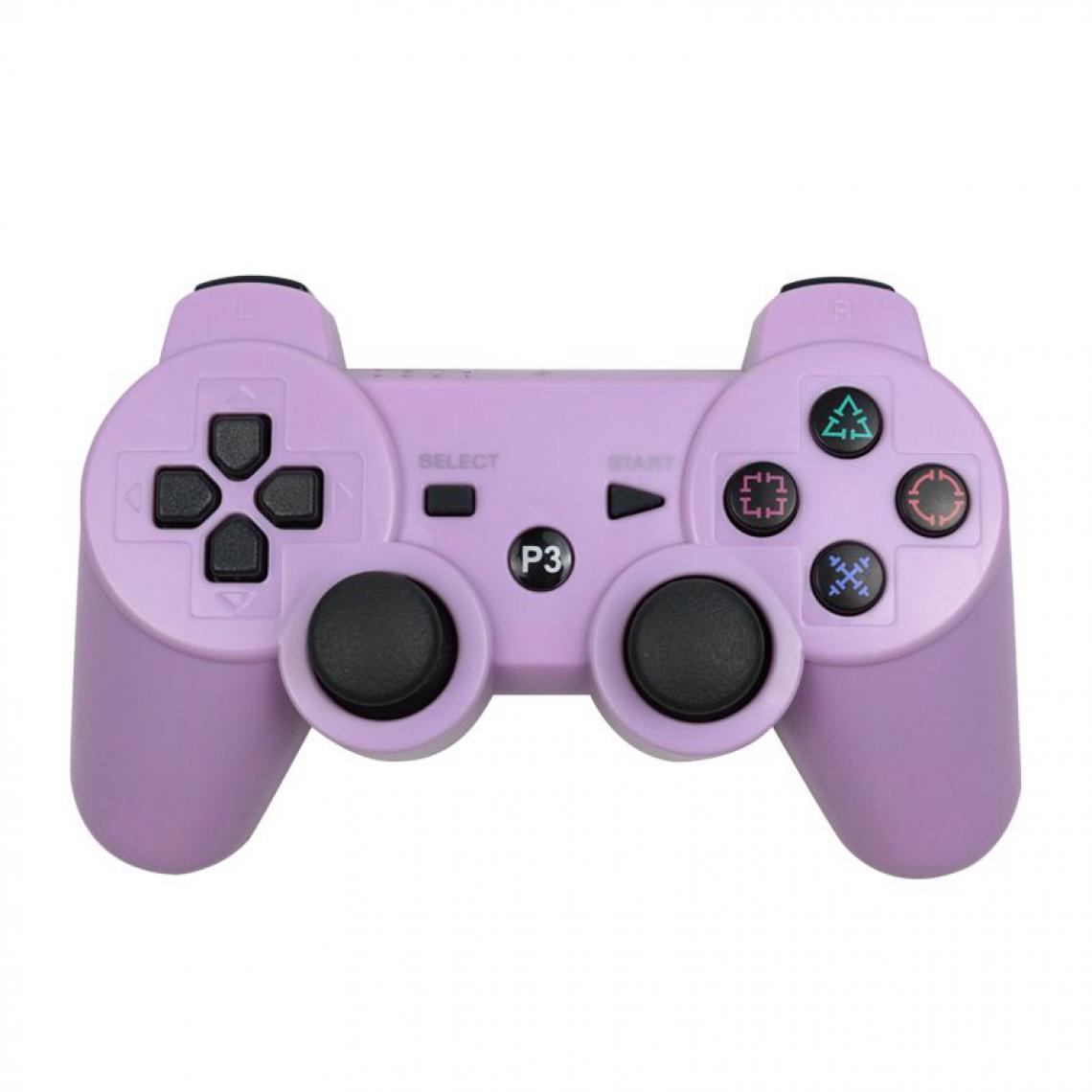 Generic - Manette de jeu sans fil Bluetooth, Joystick, contrôleur PC  pour Console SONY PlayStation 3 , 6.11 * 3.94 inch -  Violet  - Joystick