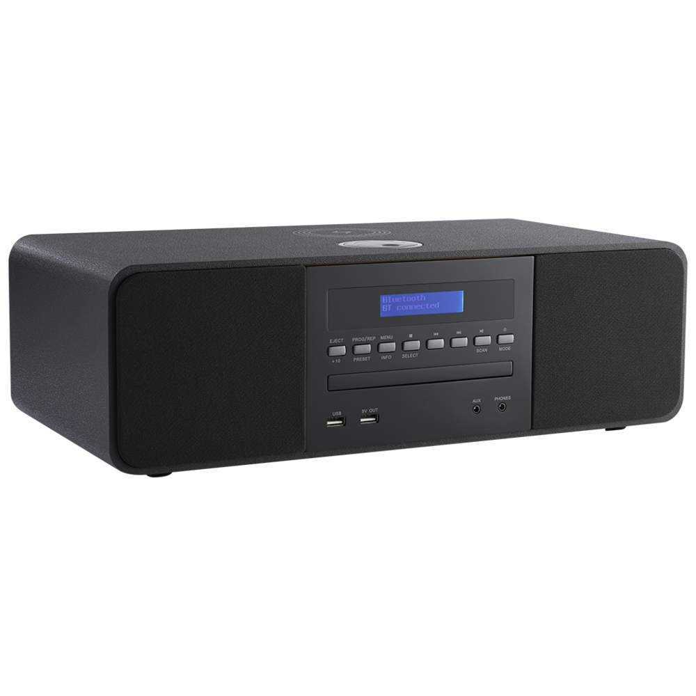marque generique - Micro Chaine CD/MP3/USB MIC200IBT noire Thomson avec chargeur à induction - Hauts-parleurs