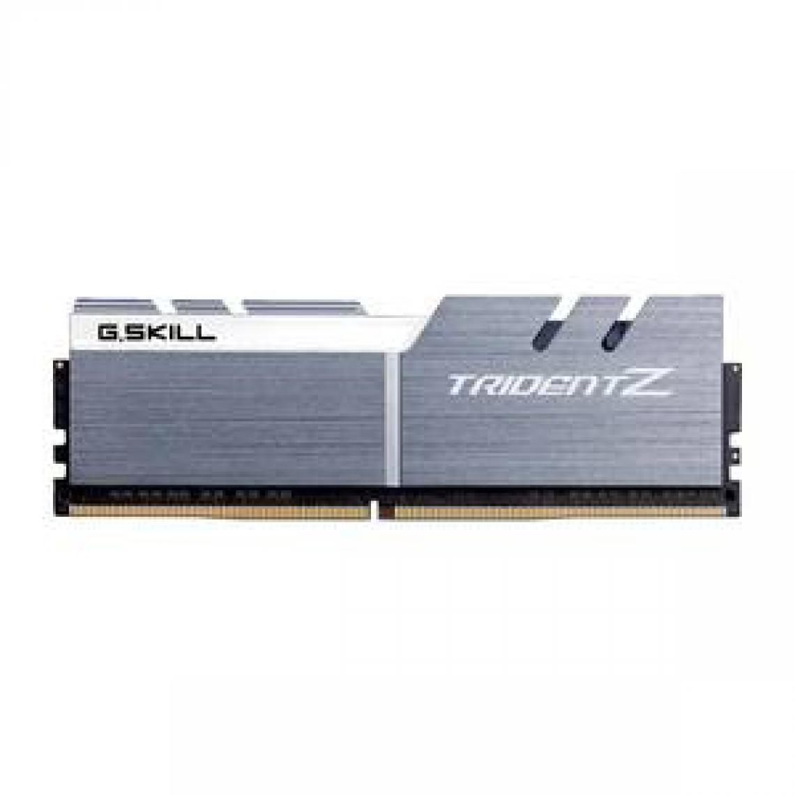 Gskill - Trident Z 16 Go (2x 8 Go) DDR4 3200 MHz CL14 Blanc et argent - RAM PC Fixe