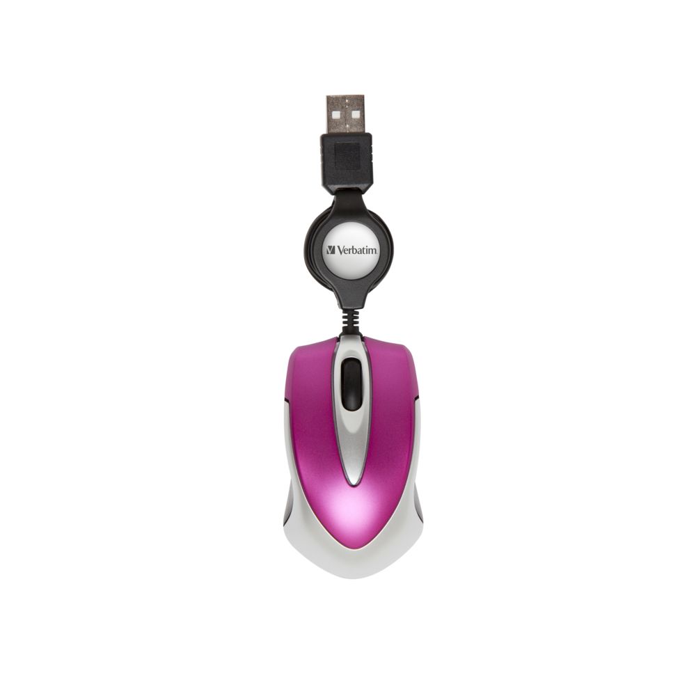 Verbatim - Verbatim Go Mini souris USB Optique 1000 DPI Rose - Souris