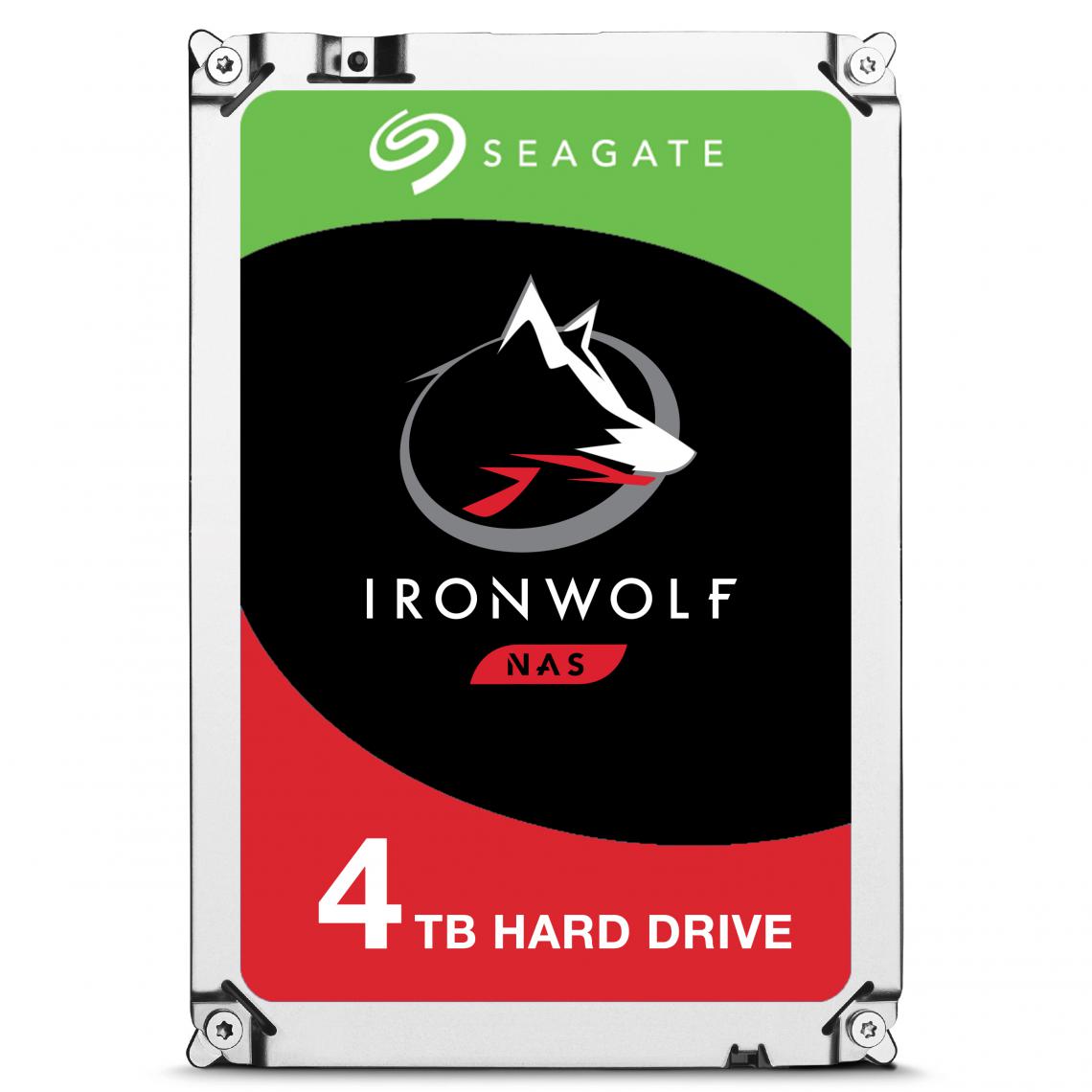 Seagate - NAS HDD 4To IronWolf single NAS HDD 4To IronWolf 5900rpm 6Gb/s SATA 64MB cache 3.5p 24x7 for NAS and RAID rackmount systemes BLK single pack - Disque Dur interne