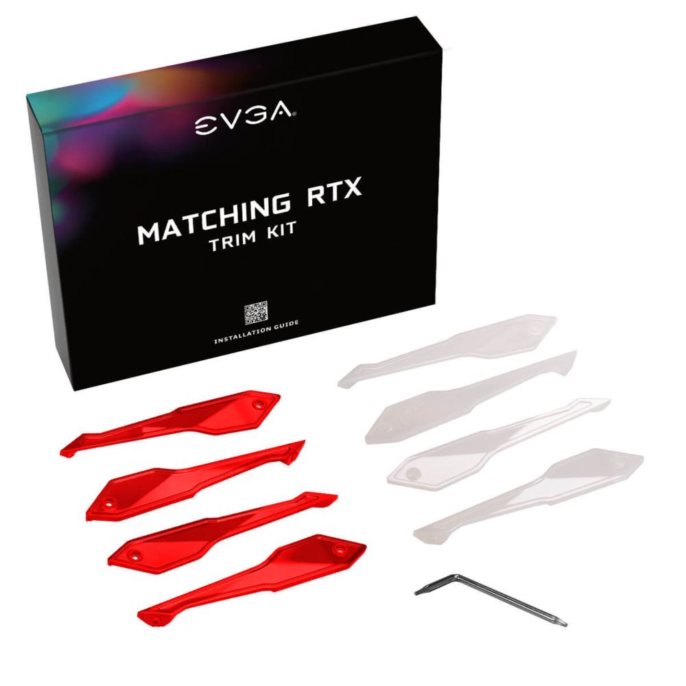 Evga - Kit d'inserts pour carte graphique EVGA GeForce RTX - FTW3 - Blanc et rouge - Accessoires Carte Graphique