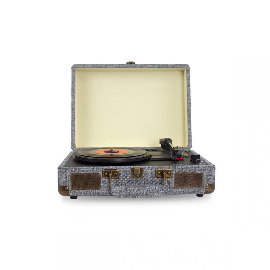 Prixton - Tourne-disque vinyle VC400 - Bluetooth - Gris - Platine