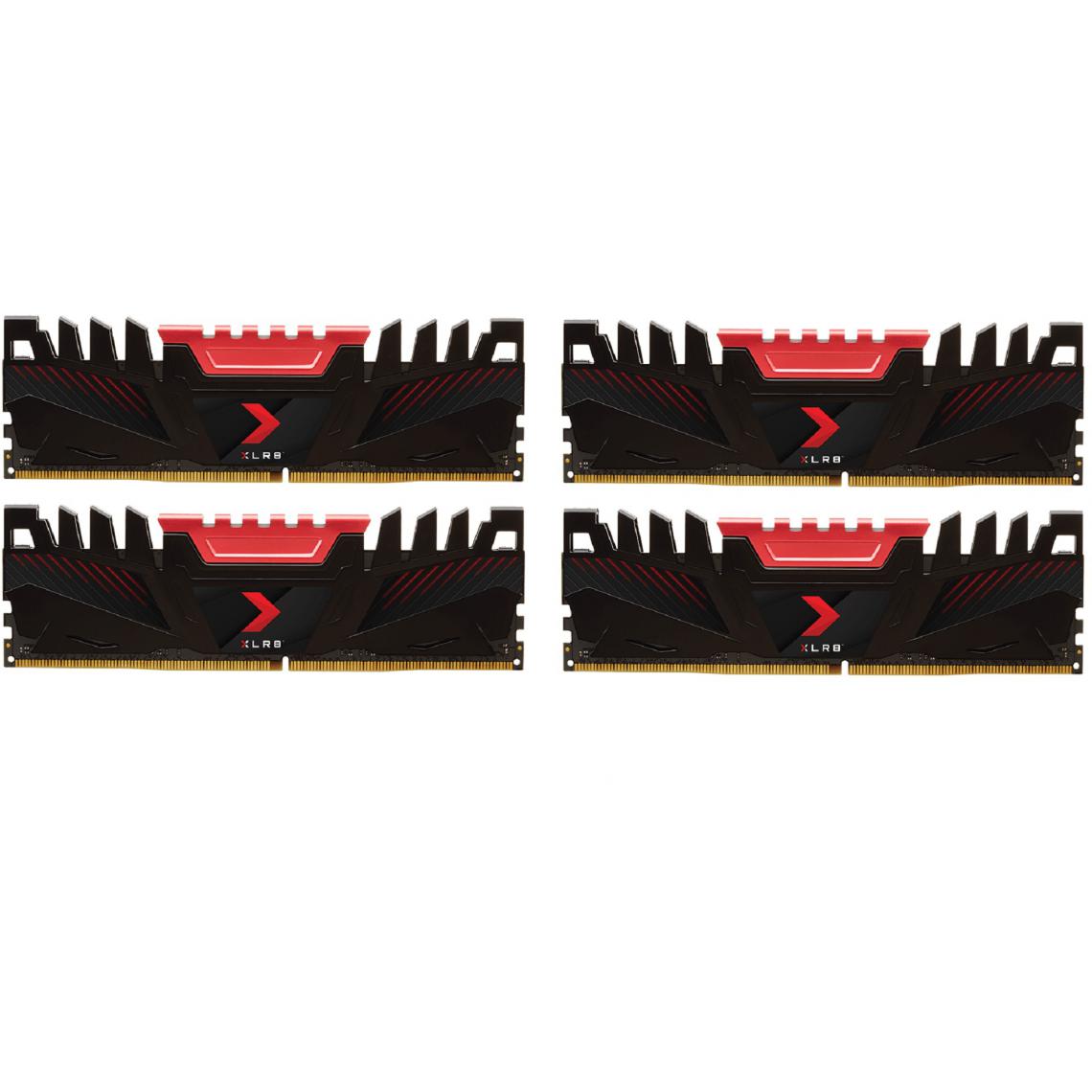 PNY - XLR8 - 4 x 8 Go - DDR4 3200 MHz - Noir/Rouge - RAM PC Fixe