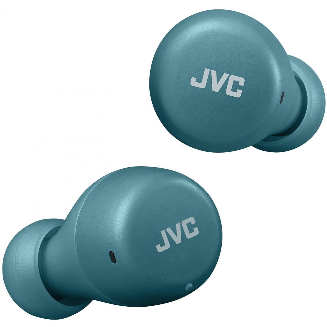 JVC - Écouteurs sans Fil Gumy Mini, Petits Intra Auriculaires, Léger, Bluetooth 5.1, Résistance à l'eau (IPX4), Autonomie longue durée (jusqu'à 15 Heures) - HA-Z55T-Z (Vert) - Ecouteurs intra-auriculaires