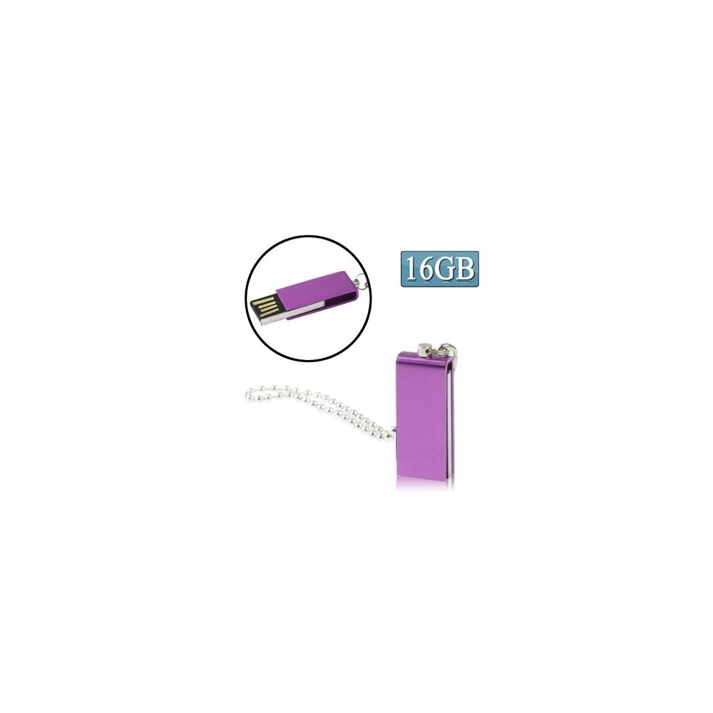 Wewoo - Clé USB Violet Mini disque flash USB rotatif 16 Go, - Clés USB