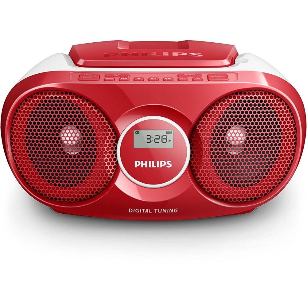 Philips - Philips - AZ215R/12 - Lecteur CD/CD-R/CD-RW, tuner FM - Rouge - Radio