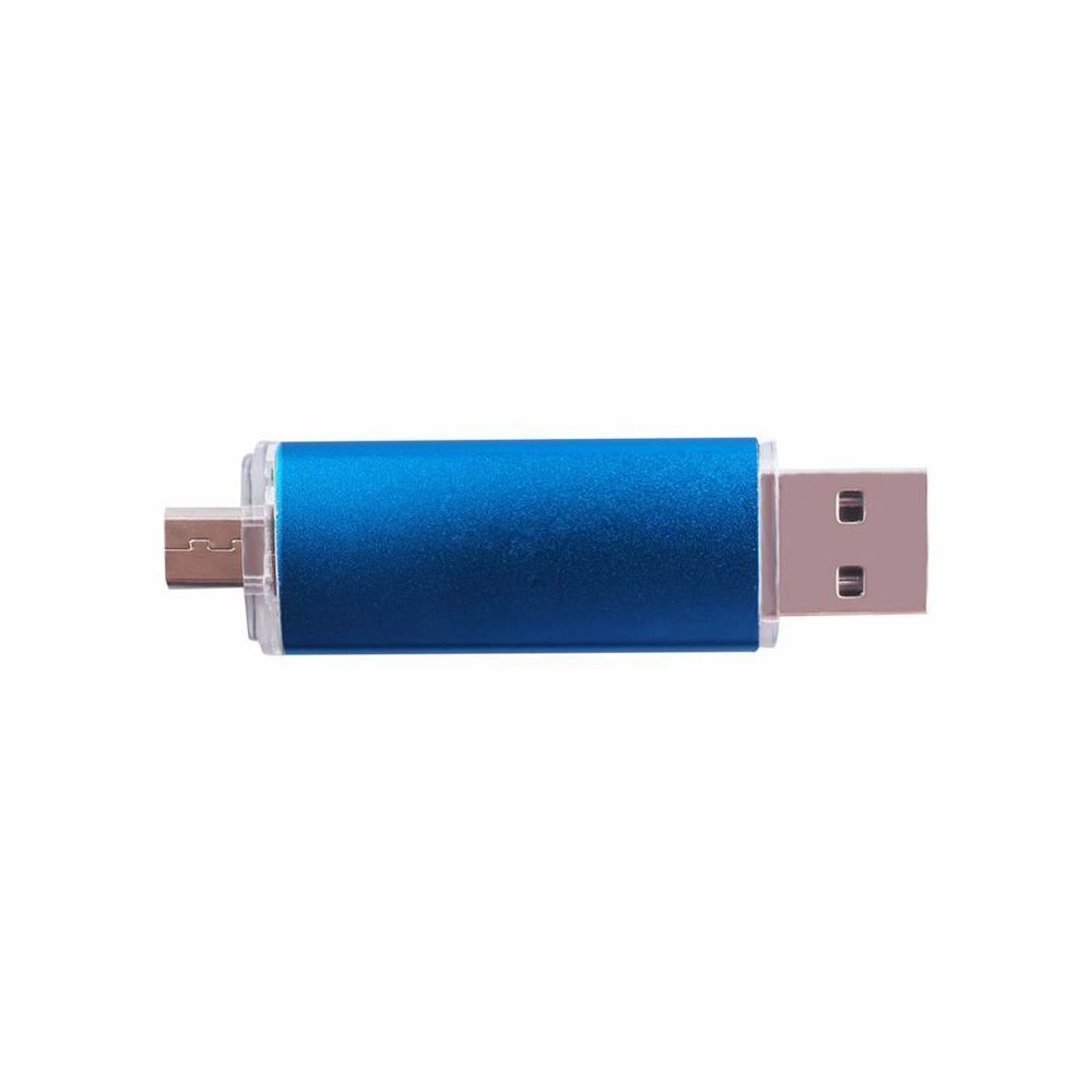 marque generique - 8GO OTG Micro USB USB 2.0 Clé USB Clef Mémoire Flash Métal Bleu - Clés USB