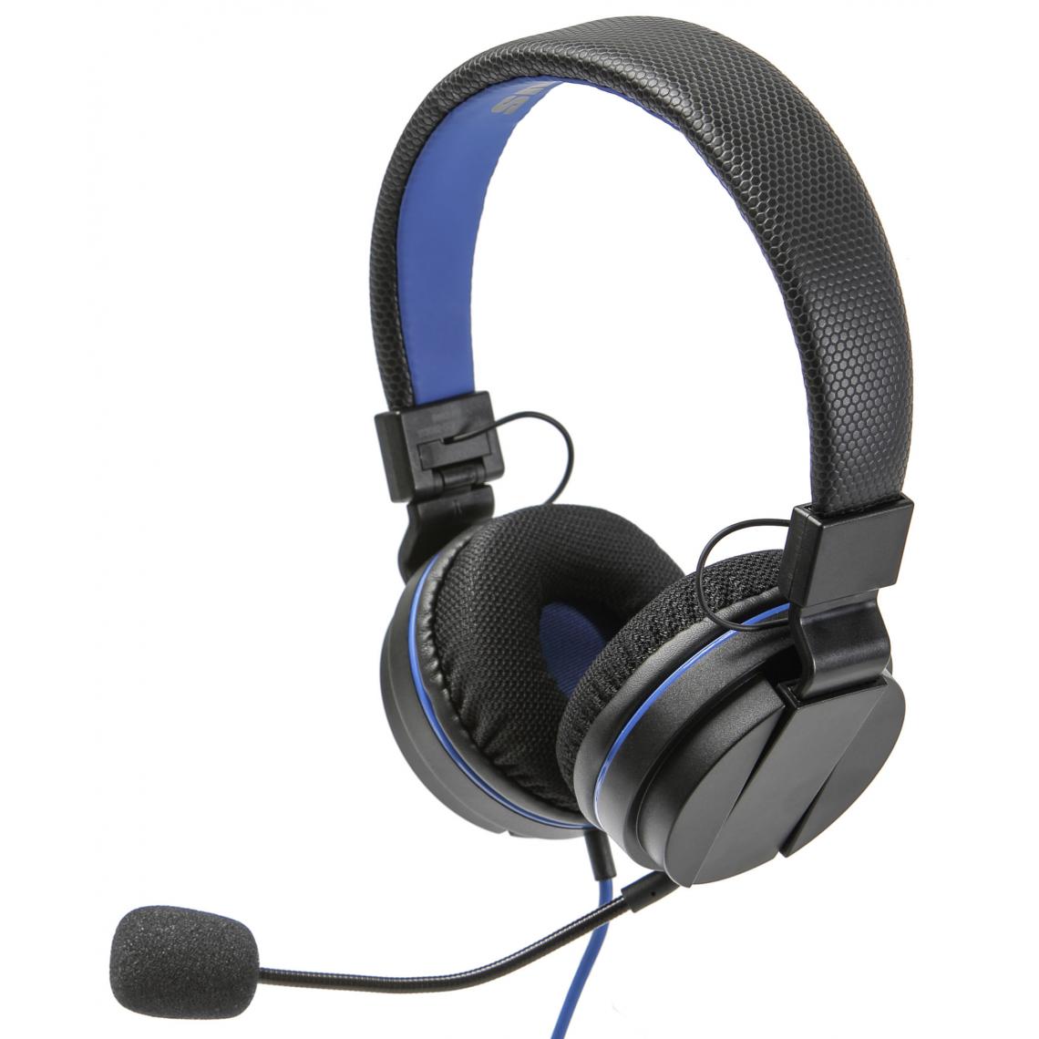 Snakebyte - Casque audio HeadSet 4 snakebyte pour PS4 noir bleu - Micro-Casque