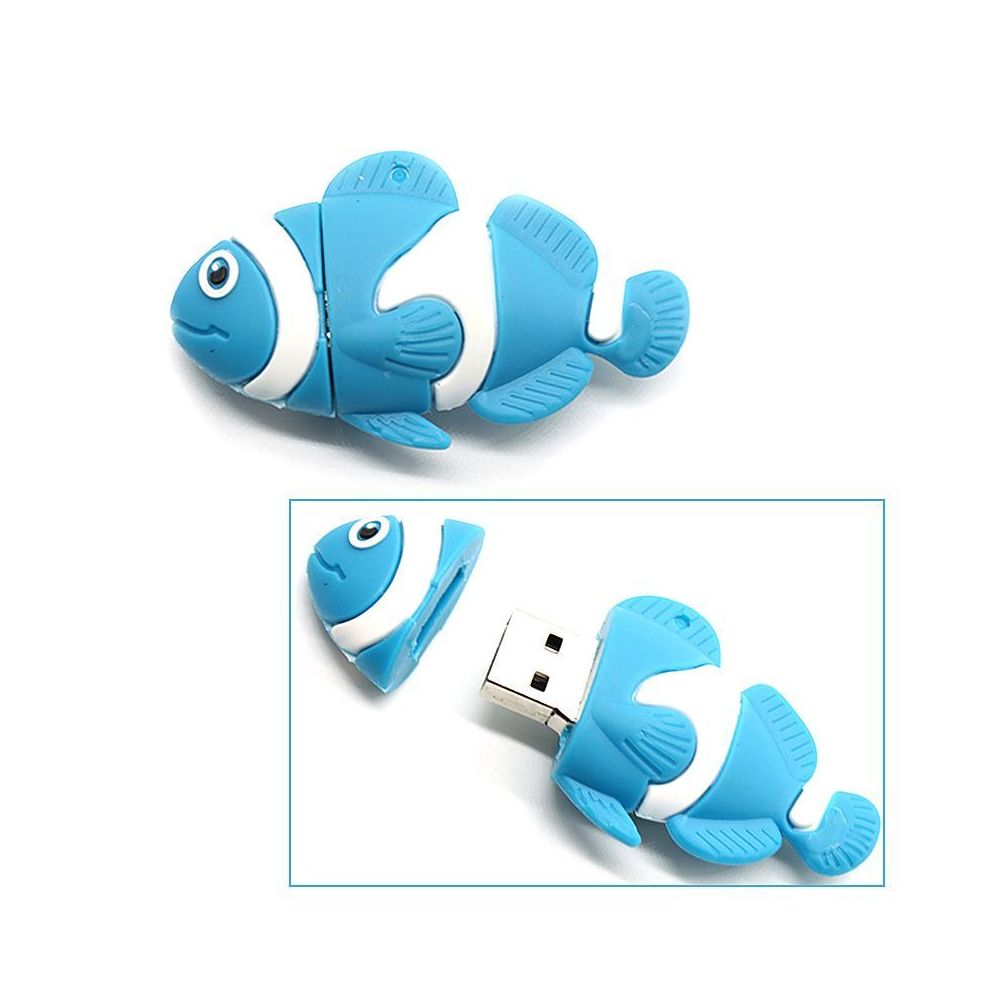 marque generique - 8Go USB 2.0 Clé USB Clef Mémoire Flash Data Stockage Poisson Clown - Clés USB