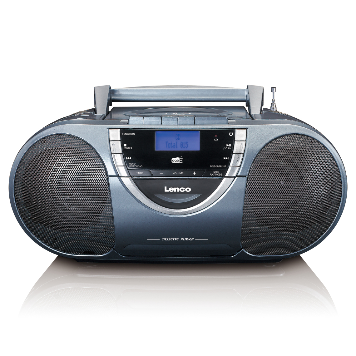 Lenco - Boombox avec radio DAB+, FM et lecteur CD/ MP3 SCD-6800GY Argent - Radio
