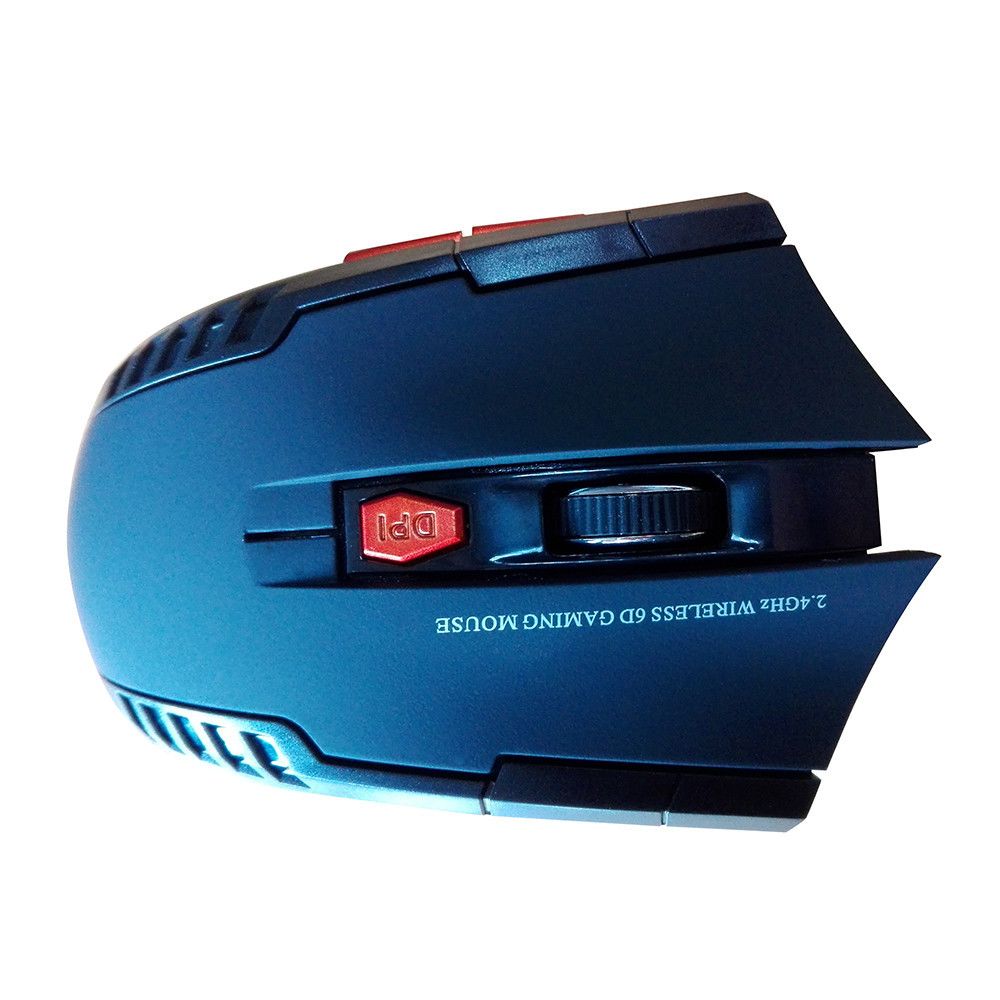 Generic - Mini souris optique sans fil 2,4 GHz chaude pour les ordinateurs portables de jeu PC - Bleu - Souris