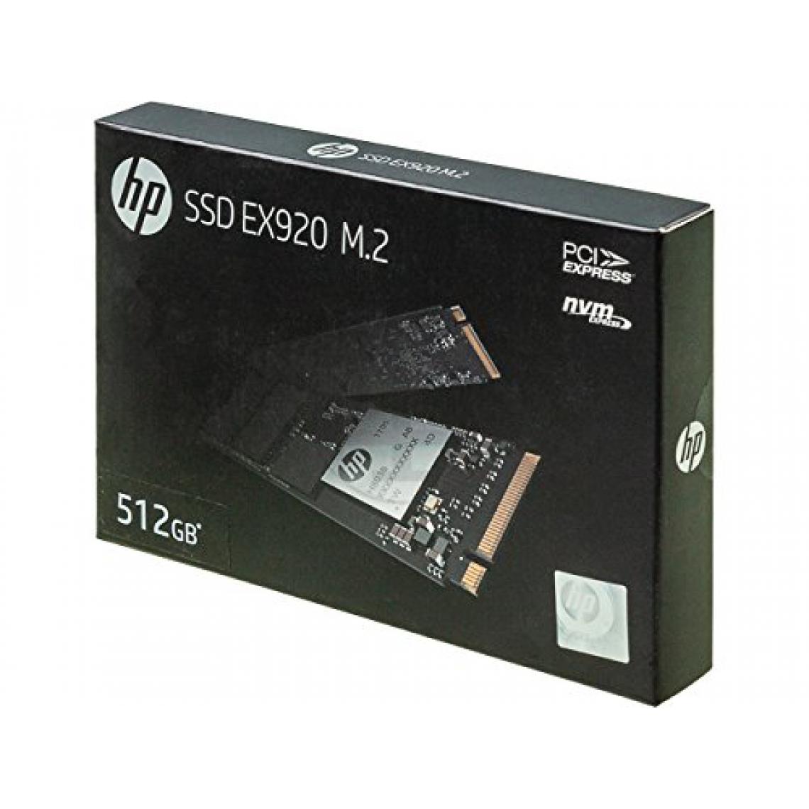 Hp - HP SSD EX920 512GB, M.2 PCIe Gen3 x4 NVMe, 3200/1600 MB/s, 3D NAND - Disque Dur interne