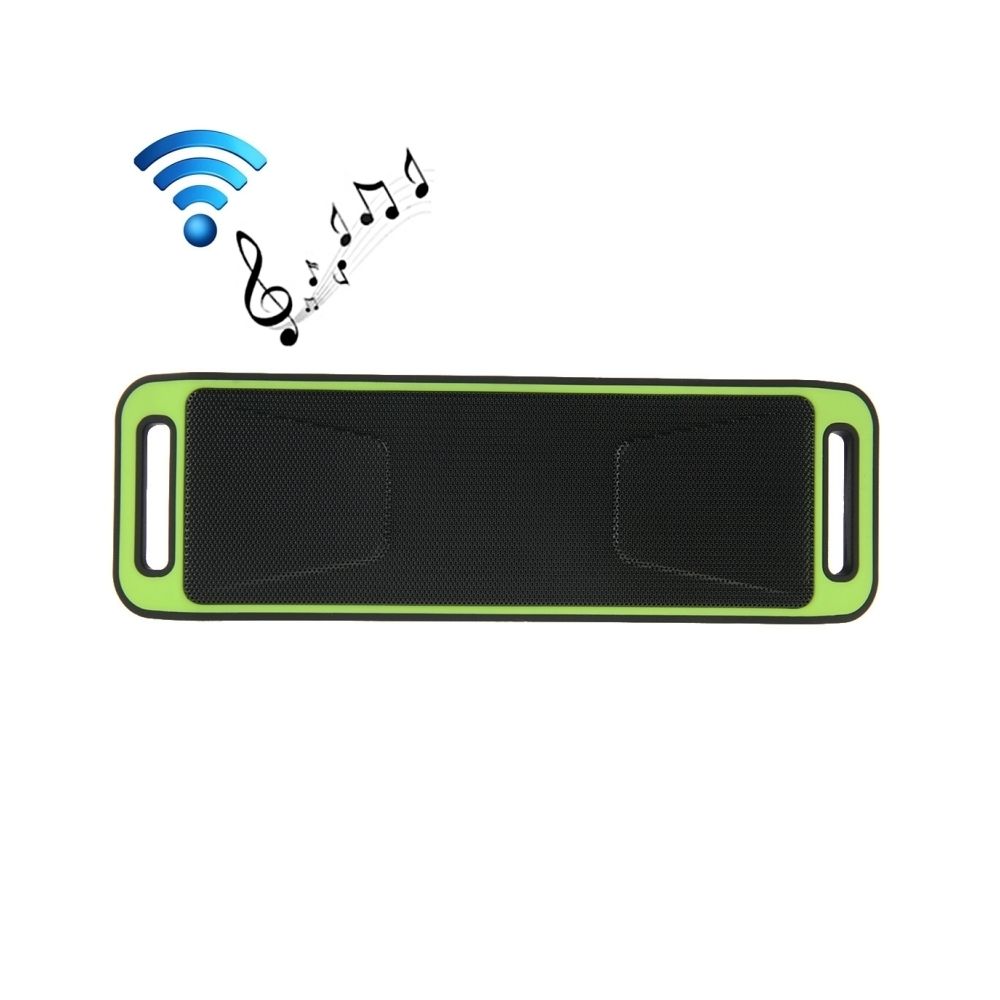 Wewoo - Enceinte Bluetooth d'intérieur vert pour iPhone, Galaxy, Sony, Lenovo, HTC, Huawei, Google, LG, Xiaomi, autres Smartphones Haut-parleur stéréo sans fil portatif de musique de Bluetooth, téléphone mains libres de réponse de et ampère Radio FM & Carte TF, - Enceintes Hifi