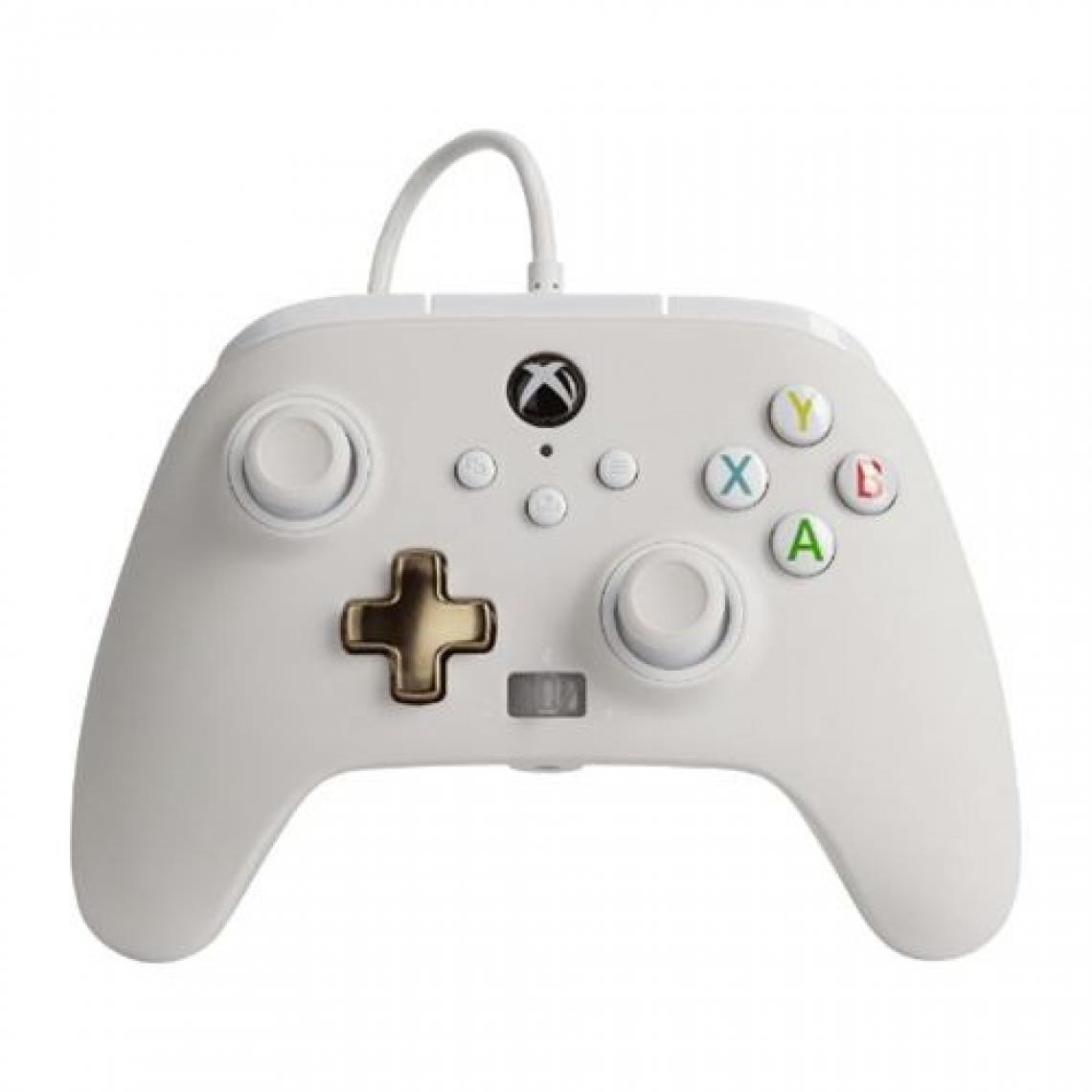 XBox One - Manette filaire améliorée Xbox ou Xbox Séries X S Blanc Mistique - Joystick