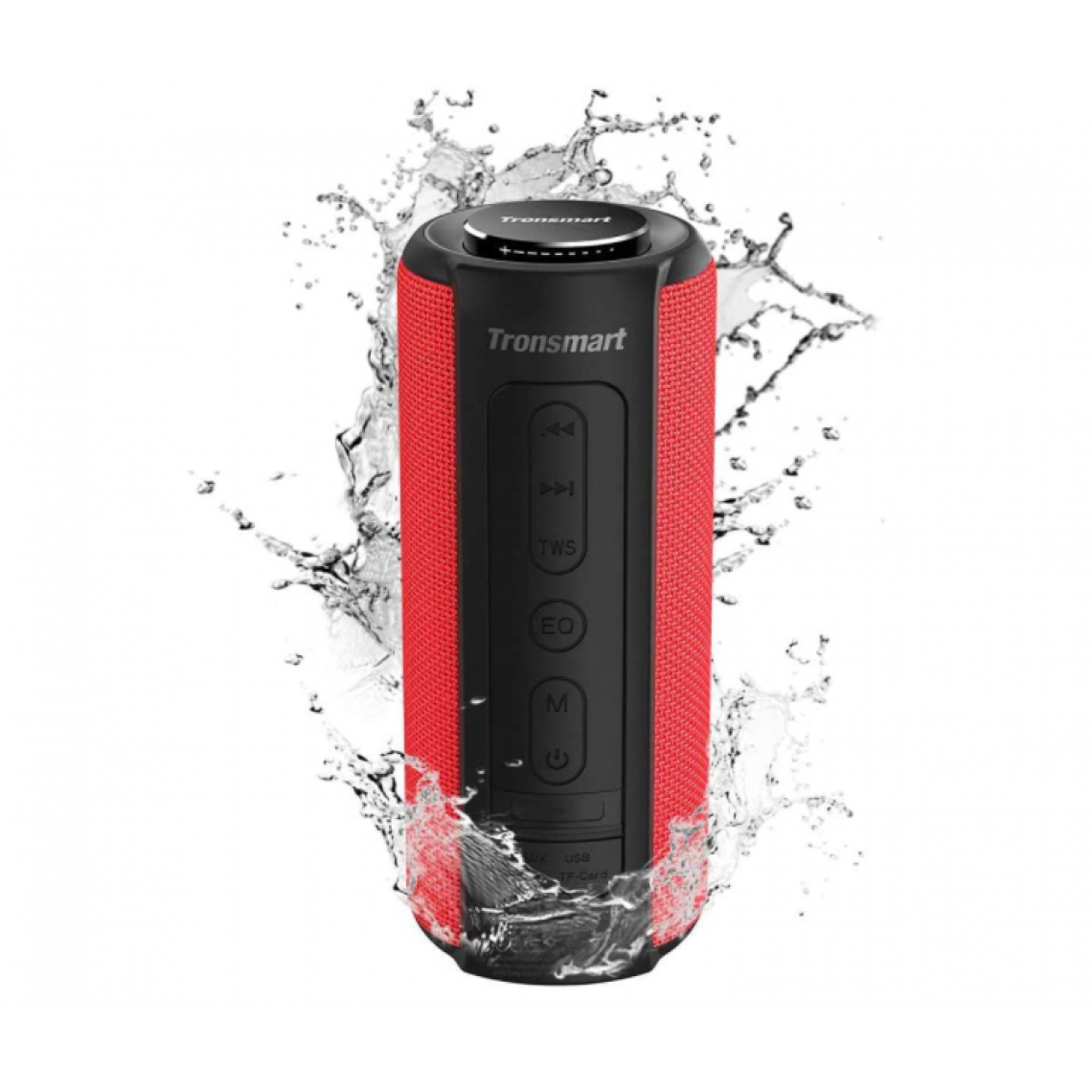 Chrono - Haut-parleur Bluetooth extérieur sans fil 5.0 Tronsmart T6 Plus édition améliorée 40 W avec connexion NFC, son surround 360 °, effets tri-bass, banque d'alimentation, IPX6 étanche, assistant vocal(Rouge) - Enceintes Hifi
