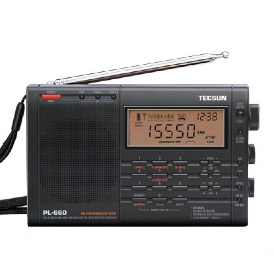 Universal - Radio PLL SSB VHF Récepteur radio à bande d'air FM/MW/SW/LW Récepteur radio à bande d'air(Le noir) - Radio