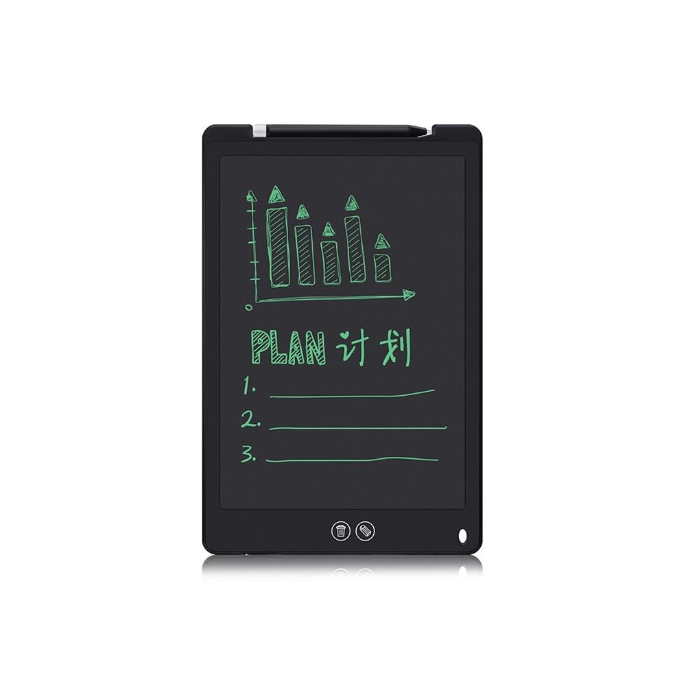 Wewoo - Tablette graphique d'écriture LCD 12 poucesprend en charge l'effacement clair et local un clic noir - Tablette Graphique