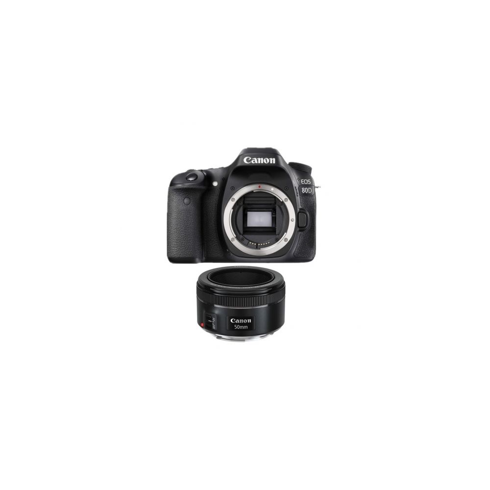 Canon - CANON EOS 80D + EF 50mm F1.8 STM - Reflex Grand Public