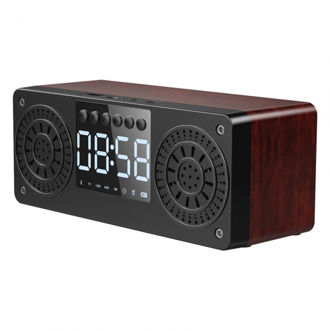 Universal - Haut-parleur stéréo marron Bluetooth radio FM haut-parleur portable MP3(brun) - Enceinte PC