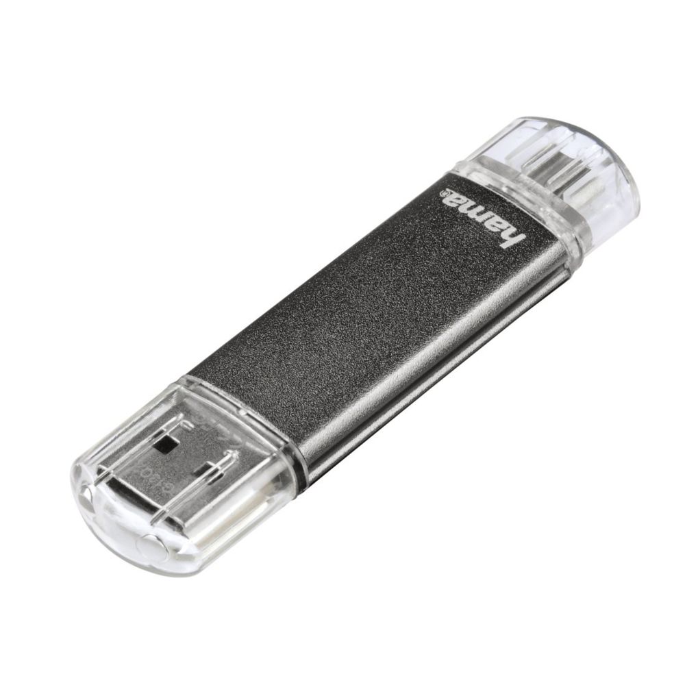 Hama - Hama Clé USB 2.0 ""Laeta Twin"", 10MB/s, 16GB, Gris - Clés USB
