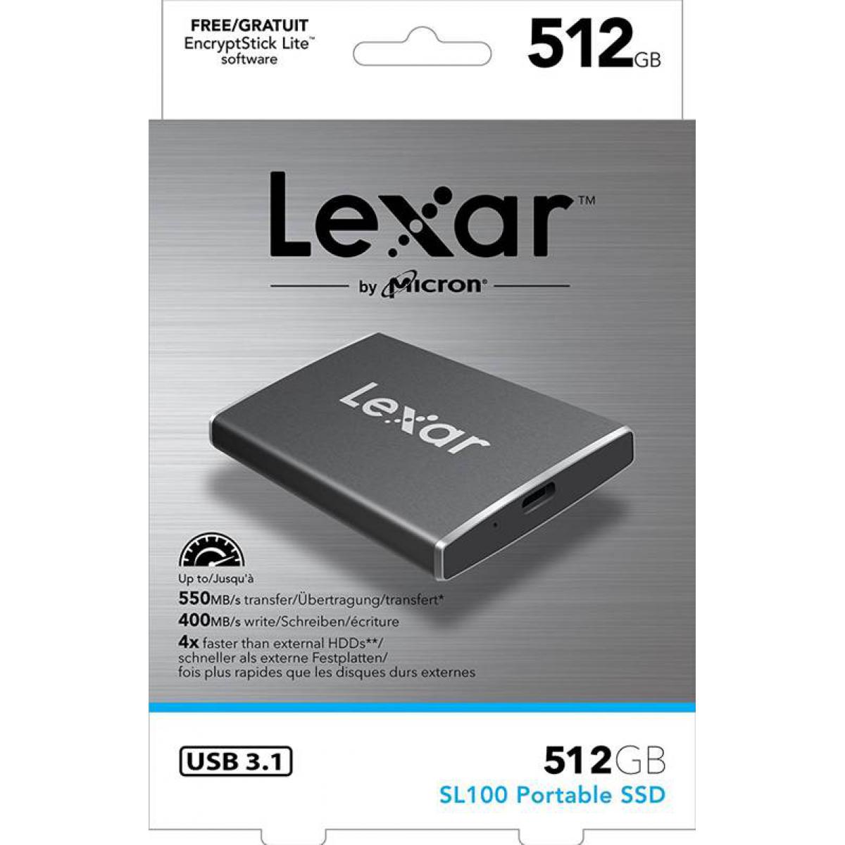Lexar - LEXAR Disque dur SSD 2.5'' USB3.0 512Go SSD SL100 - SSD Interne