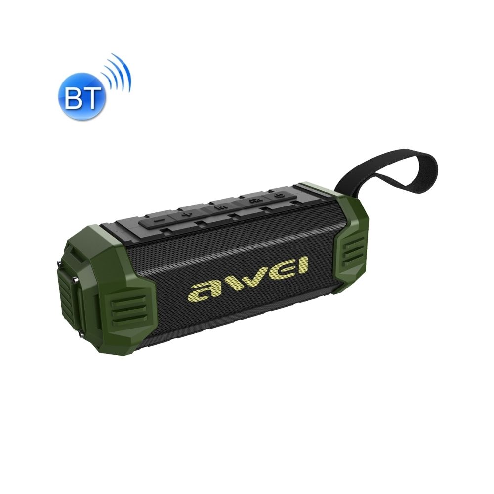 Wewoo - Enceinte Bluetooth vert IPX4 haut-parleur Power Bank avec Enhanced Bass, micro intégré, soutien FM / USB / carte TF / AUX - Enceintes Hifi