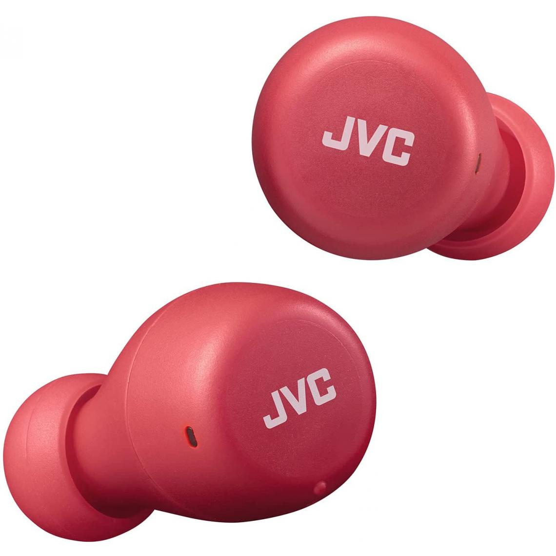 JVC - Écouteurs sans Fil Gumy Mini, Petits Intra Auriculaires, Léger, Bluetooth 5.1, Résistance à l'eau (IPX4), Autonomie longue durée (jusqu'à 15 Heures) - HA-Z55T-R (Rouge) - Ecouteurs intra-auriculaires