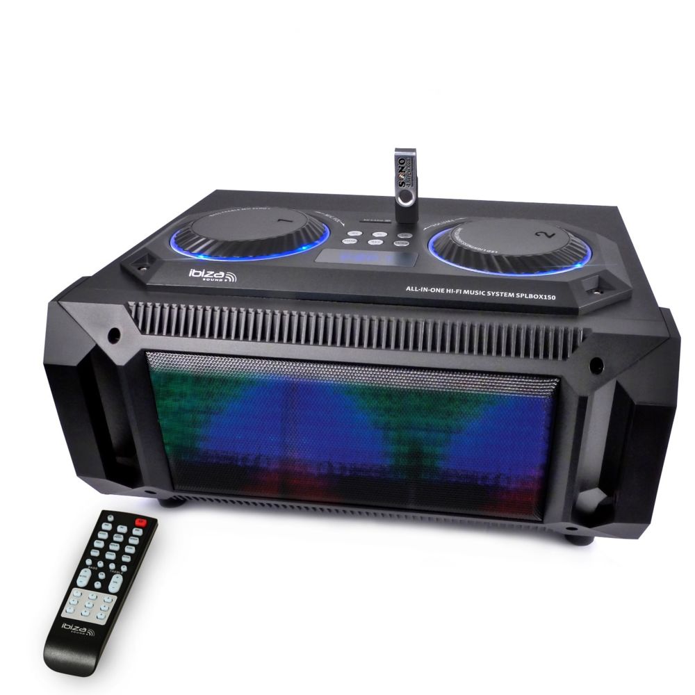 Ibiza Sound - Enceinte SPLBOX150 200W 2,1 Bluetooth USB SD FM - Retours de scène