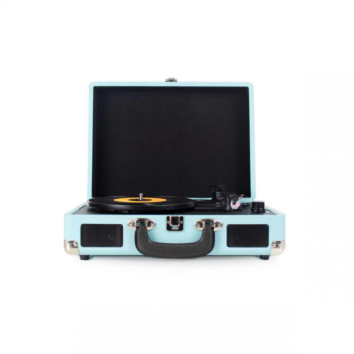 Prixton - Tourne-disque vinyle VC400 - Bluetooth - Bleu - Platine