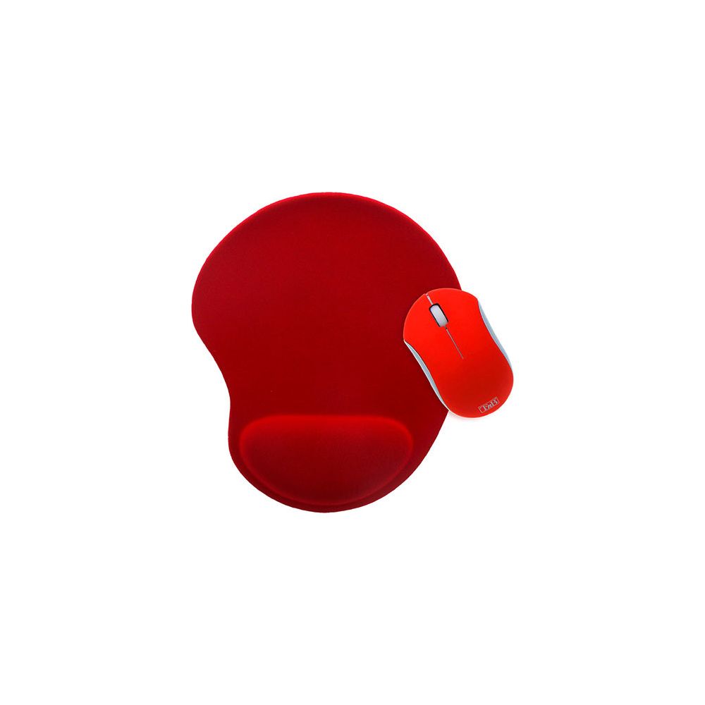 T'Nb - Pack Souris sans fil Silent Click et tapis souris ergonomique rouge - Souris