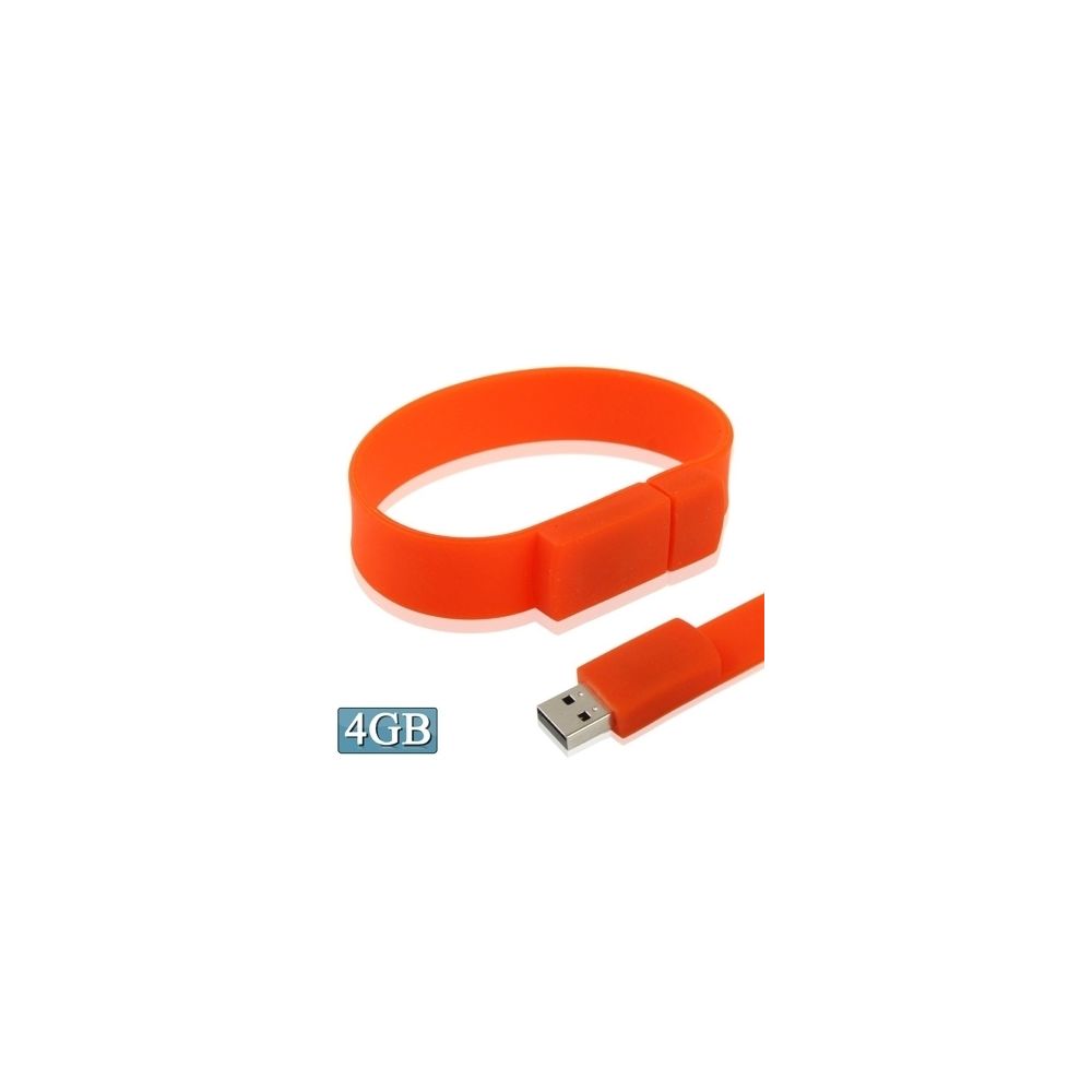 Wewoo - Clé USB rouge Disque Flash USB 2.0 Bracelets Silicon 4 Go - Clés USB
