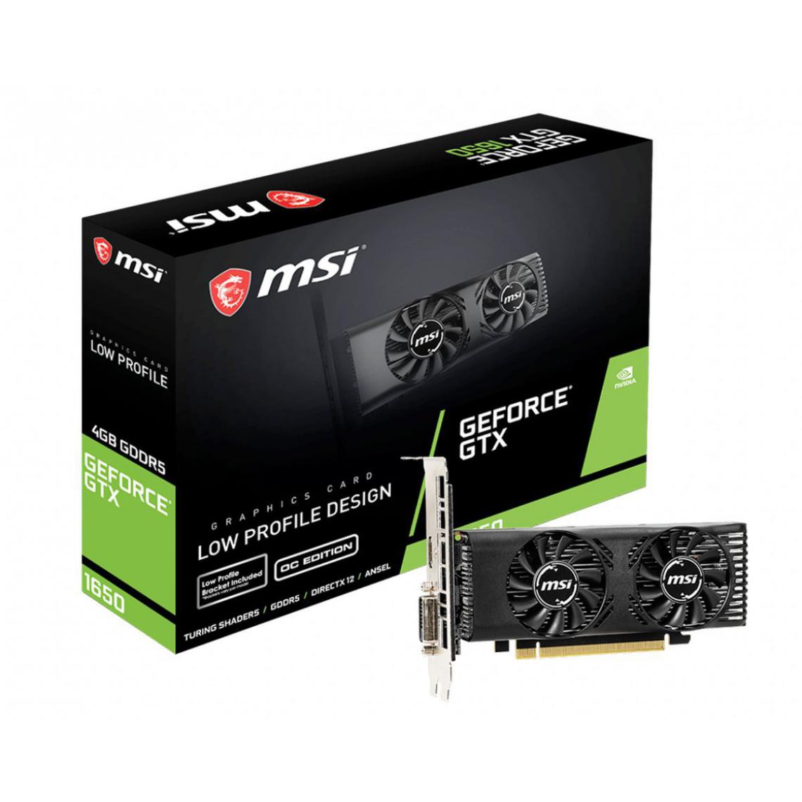 Msi - GeForce GTX 1650 LP OC - 4 Go - Carte Graphique NVIDIA