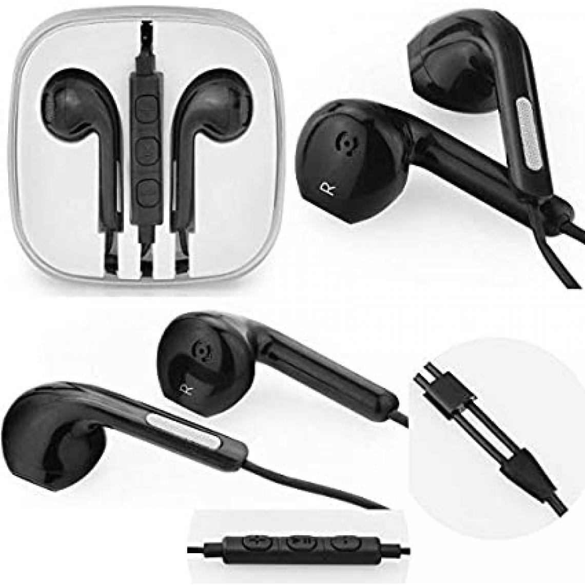 Ozzzo - Kit pieton + ecouteur + micro ozzzo noir pour Huawei P40 Lite - Ecouteurs intra-auriculaires