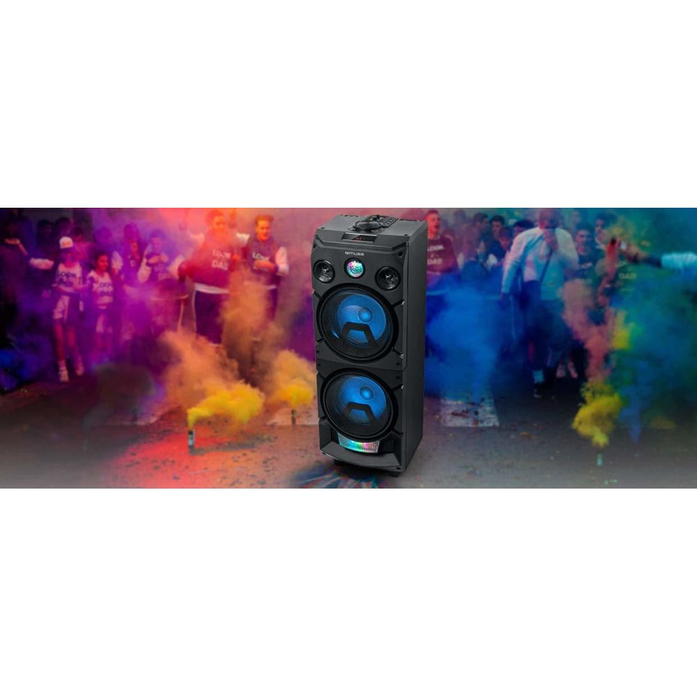 Muse - enceinte colonne party box avec bluetooth USB 400W noir - Packs sonorisation