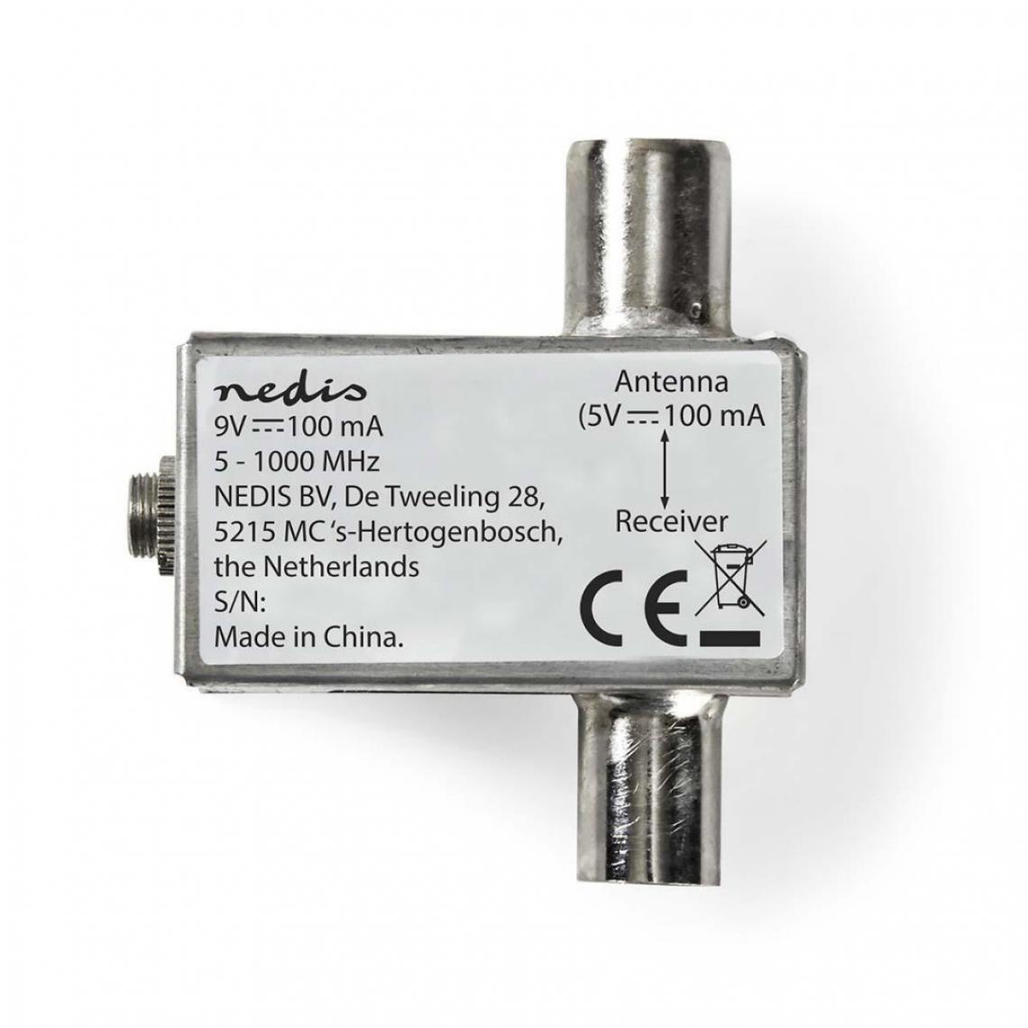 Alpexe - Adaptateur d'Alimentation CATV | DVB-T | 5 - 1 000 MHz | Atténuation : 1,5 dB - Ampli
