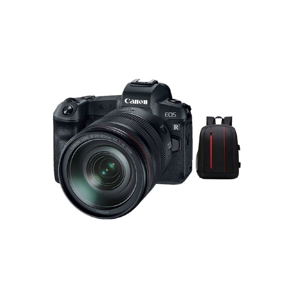 Canon - CANON EOS R KIT RF 24-105mm F4L IS USM + Backpack Black - Reflex Grand Public