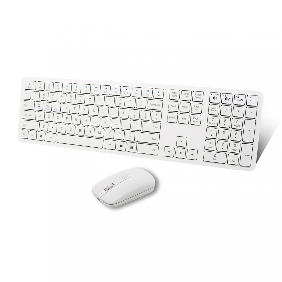 Generic - Ensemble clavier et souris sans fil 2.4G 109 touches clavier d'ordinateur portable bimode à trois boutons - Clavier