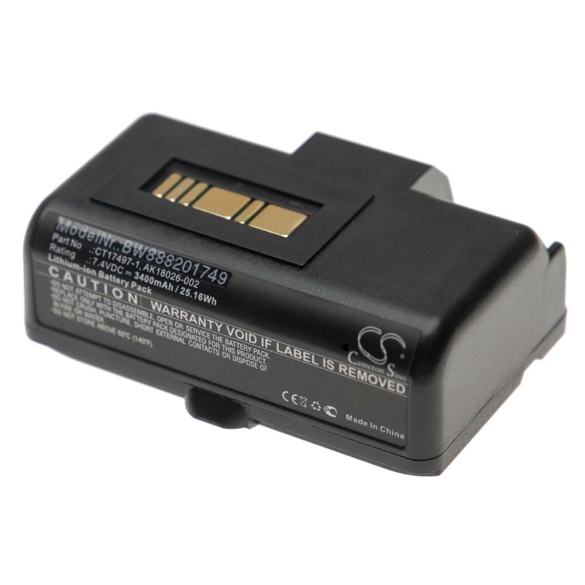 Vhbw - vhbw batterie compatible avec Zebra RW220, RW320 imprimante photocopieur scanner imprimante à étiquette (3400mAh, 7,4V, Li-Ion) - Imprimante Jet d'encre