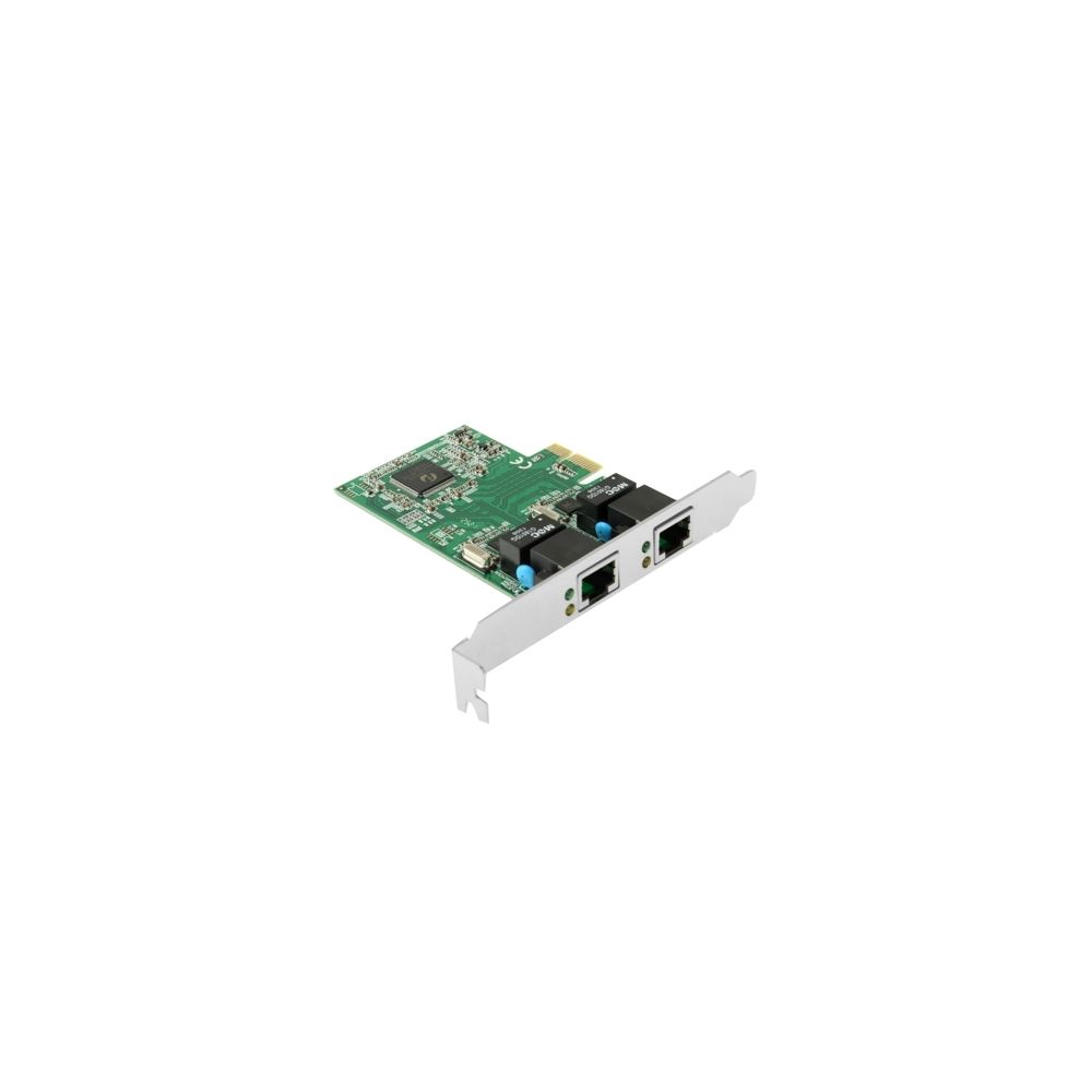 Wewoo - Adaptateur de carte contrôleur PCI-Express double Gigabit Ethernet 2 ports RJ45 10/100/1000 BASE-T IO-PCE8111-2GLAN - Accessoires Carte Graphique