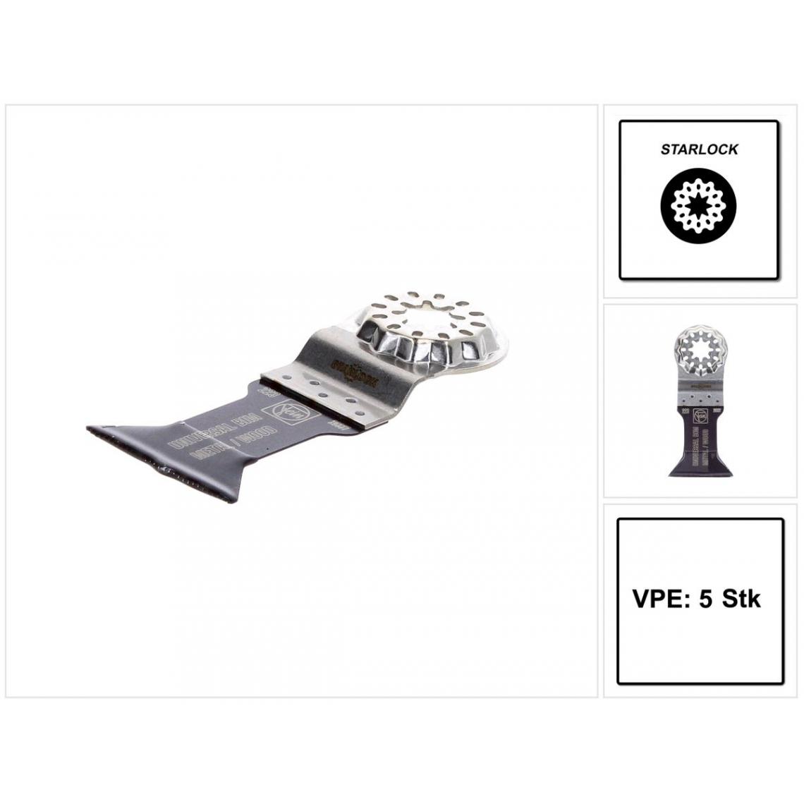 Fein - Fein E-Cut Universal Starlock Lames de scie 55 x 44 mm - 5 pièces ( 63502223230 ) Bi-Metall - Accessoires sciage, tronçonnage
