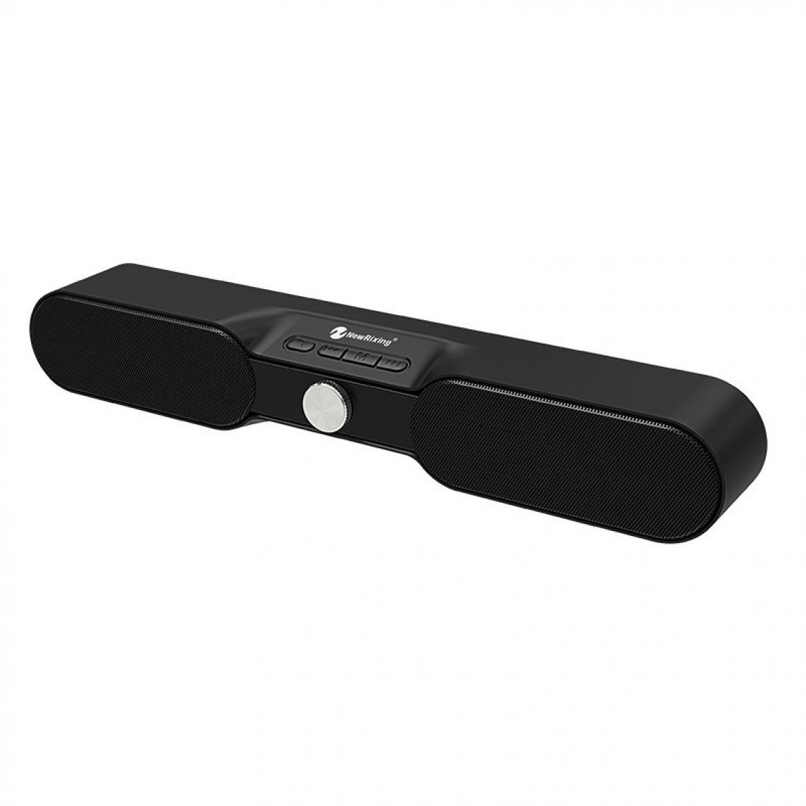 Wewoo - Enceinte Bluetooth NR4017 Haut-parleur stéréo avec barre de son surround 10W microphone noir - Enceinte PC