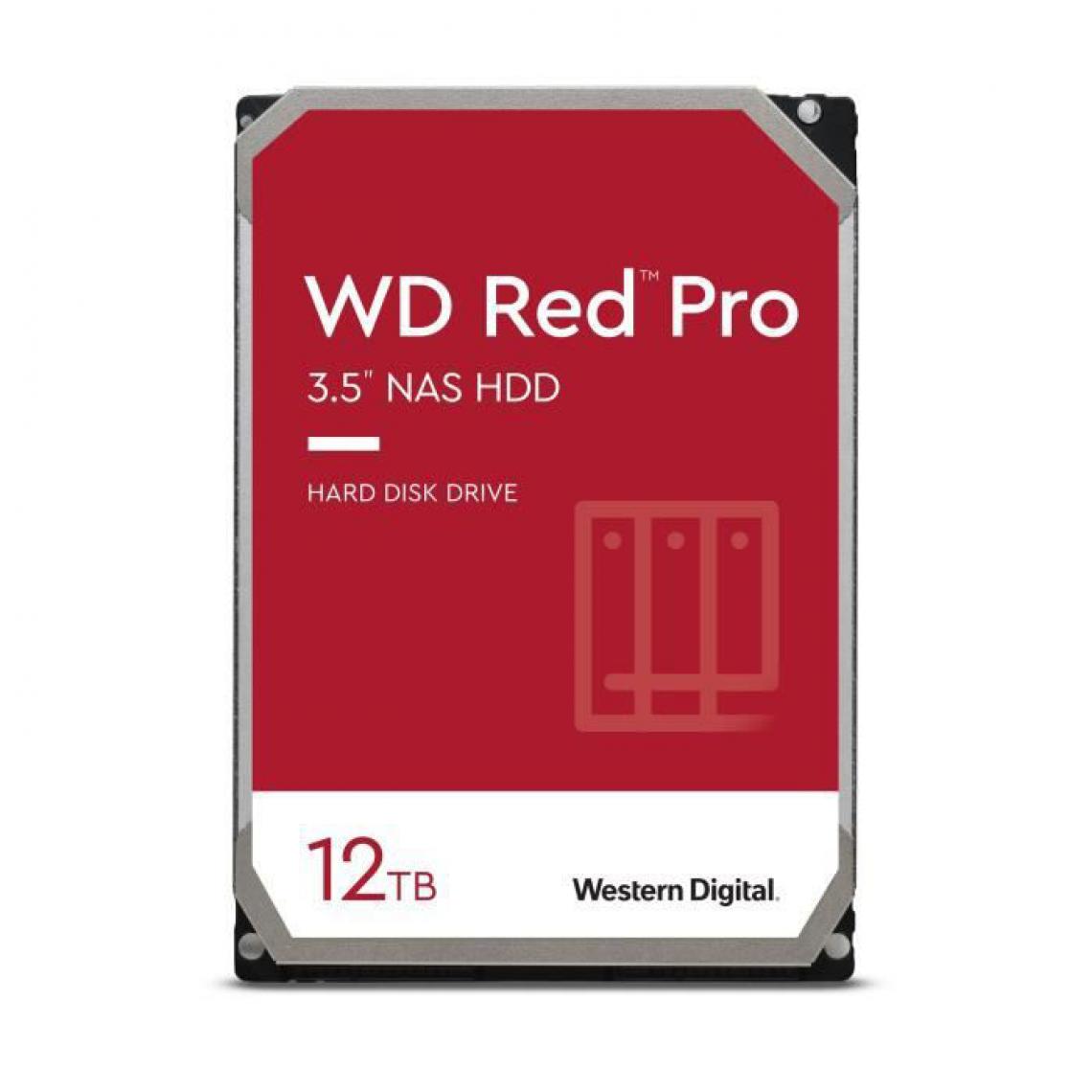 Western Digital - WD Red™ Pro - Disque dur Interne NAS - 12To - 7200 tr/min - 3.5 (WD121KFBX) - Disque Dur interne