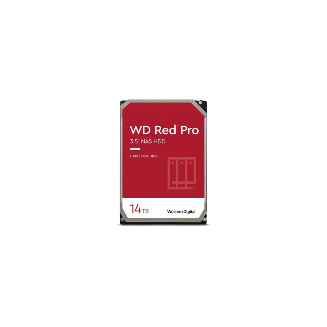 Western Digital - WD Red Pro - Disque dur Interne NAS - 14To - 7200 tr/min - 3.5 (WD141KFGX) - Disque Dur interne