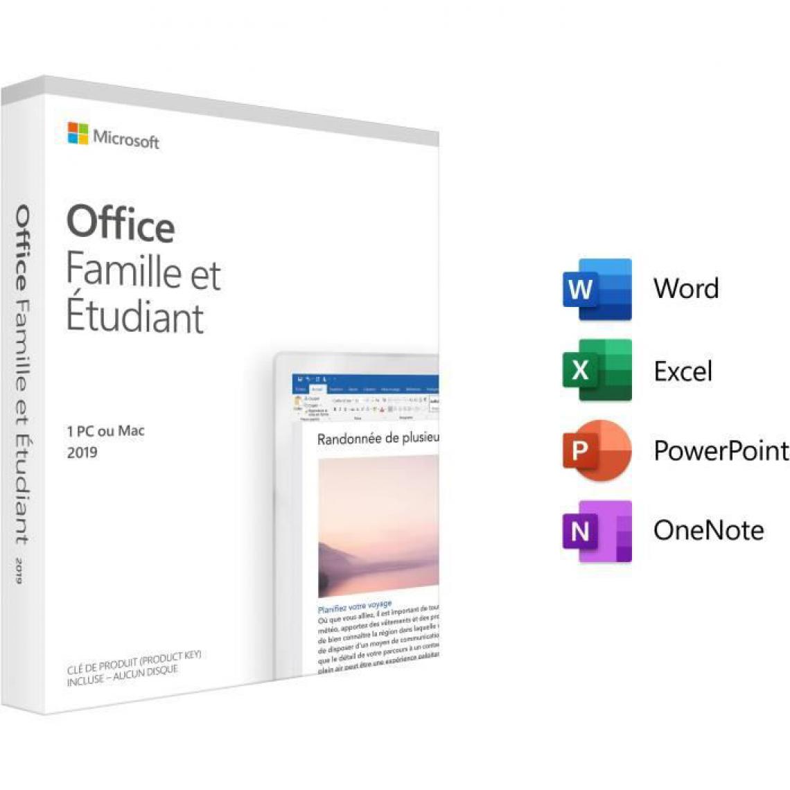 Microsoft - Microsoft Office Famille et Etudiant 2019 - Achat définitif - Correcteurs & Traducteurs