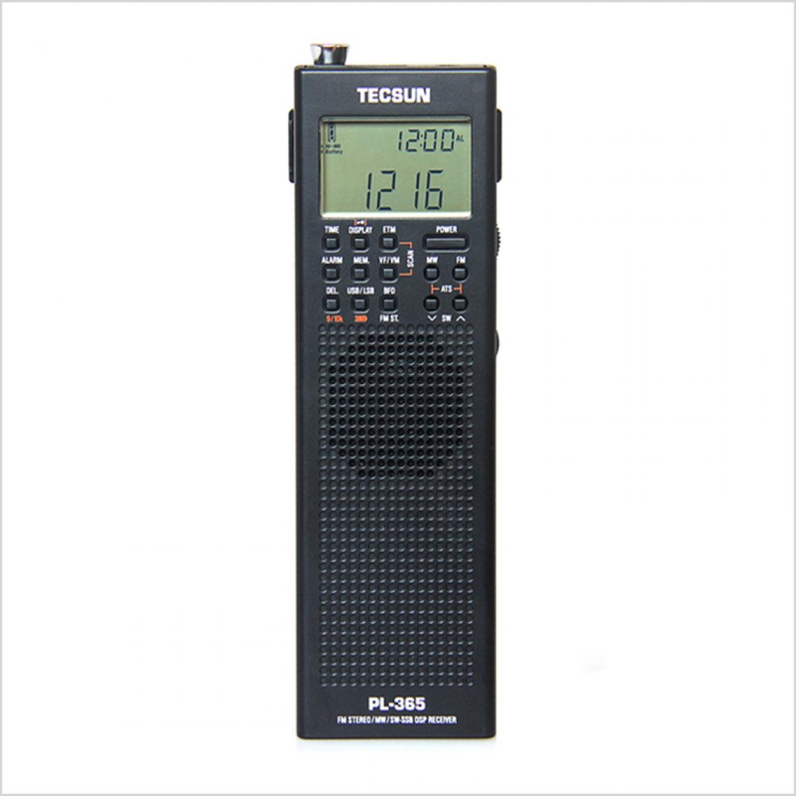 Universal - PL 365 Récepteur portatif à bande unique Démodulation numérique à bande entière DSP FM Radio SSB à longueur d'onde moyenne(Le noir) - Radio