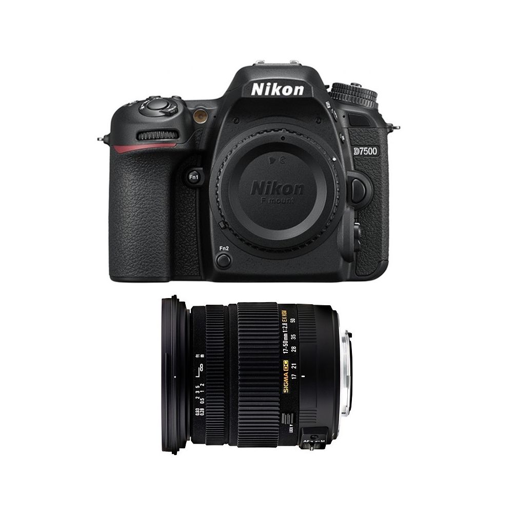 Nikon - PACK NIKON D7500 + SIGMA 17-50 DC OS EX HS - Reflex Grand Public