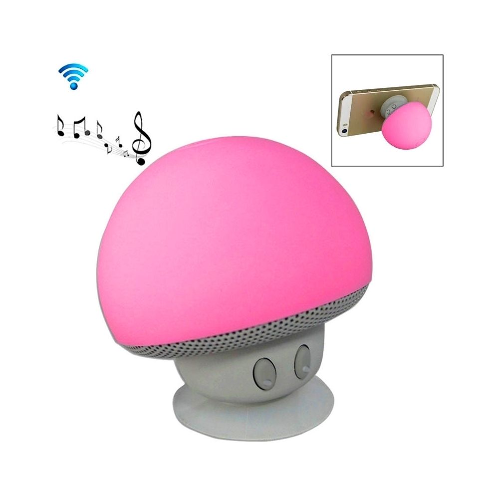 Wewoo - Enceinte Bluetooth d'intérieur rose Haut-parleur en forme de champignon, avec support d'aspiration - Enceinte PC